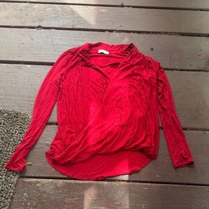 Babaton Vibrant Red Wrap Blouse